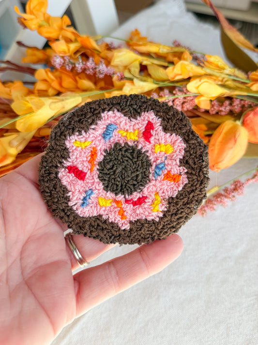 Donut Car Mug Rug Coaster
