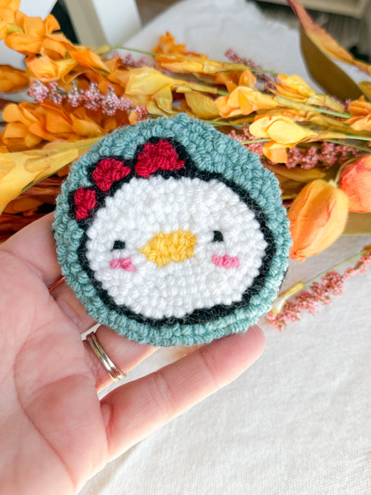 Chicken Car Mug Rug Coaster