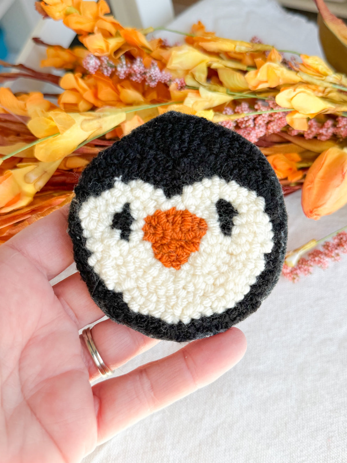 Penguin Car Mug Rug Coaster