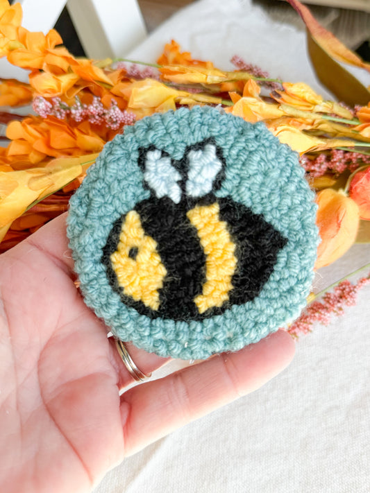 Bumble Bee Car Mug Rug Coaster
