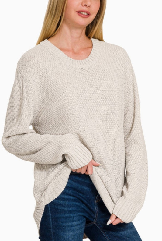 Sweater Zenana Sweater - Cream - Large