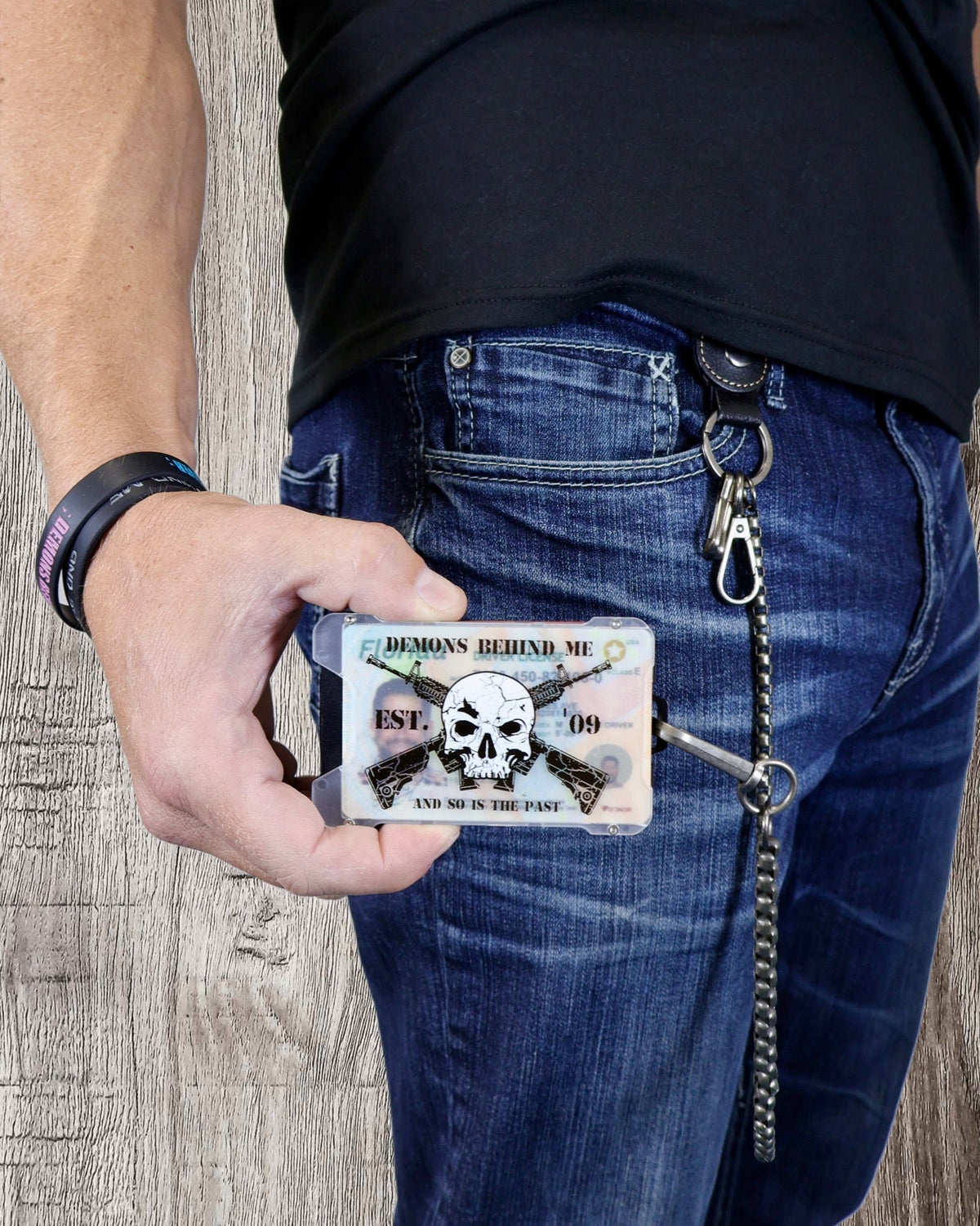 Gambler Wallet w/Chain Clip & ID Holder (wallet chain sold separately)