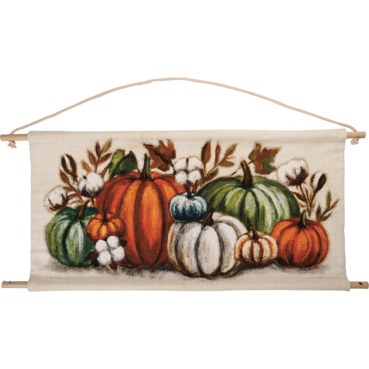 Pumpkin Burlap Canvas Fall Wall Decor – 24"
