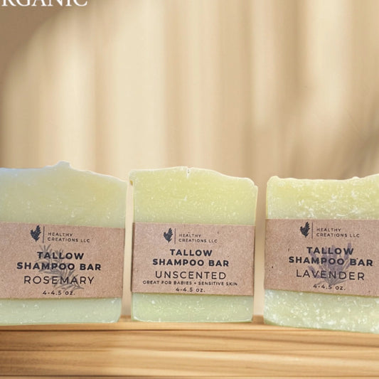 Organic tallow shampoo bars