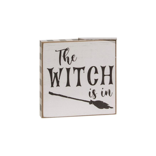 Fright This Way Square Block – The Witch is in