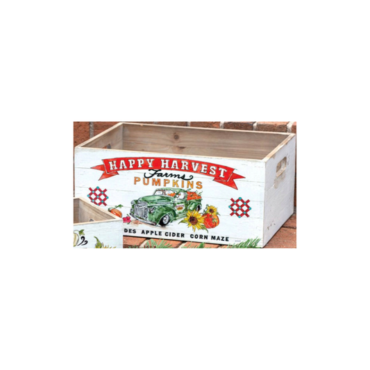 Wooden Storage Box – Large: 14"W x 10"D x 6.25"H