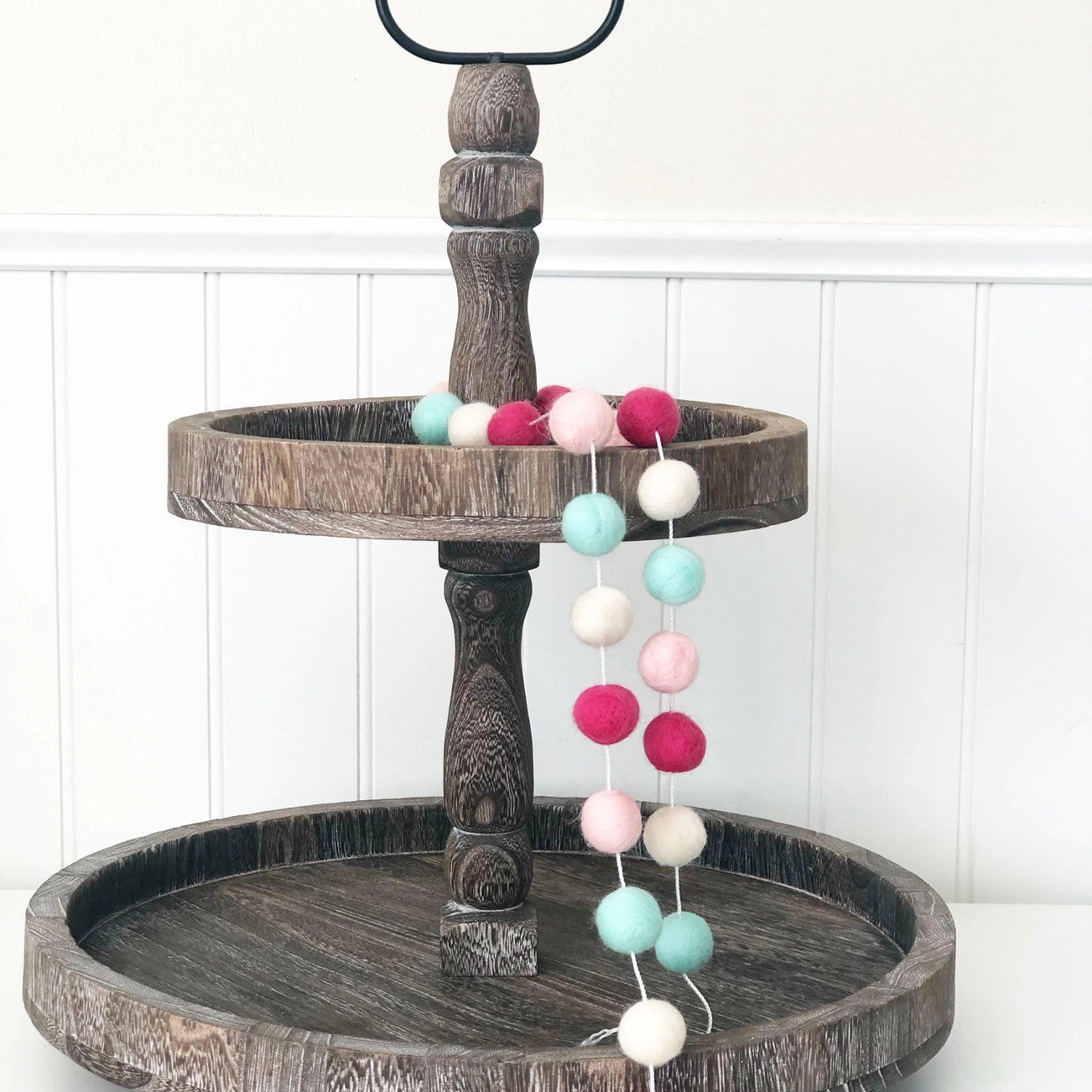 Felt Balls Garland – Valentine Colors