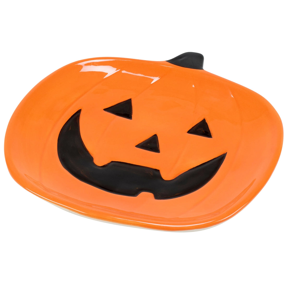 Jack O’ Lantern Ceramic Halloween Plate – 5.8"