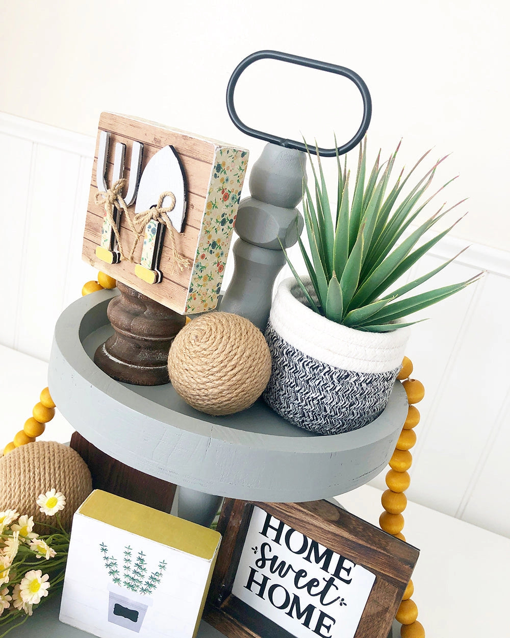 Fabric Pot Faux Succulent – 7"