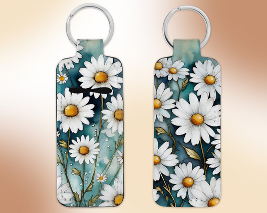 Daisy Chapstick / Lip Balm Keychain