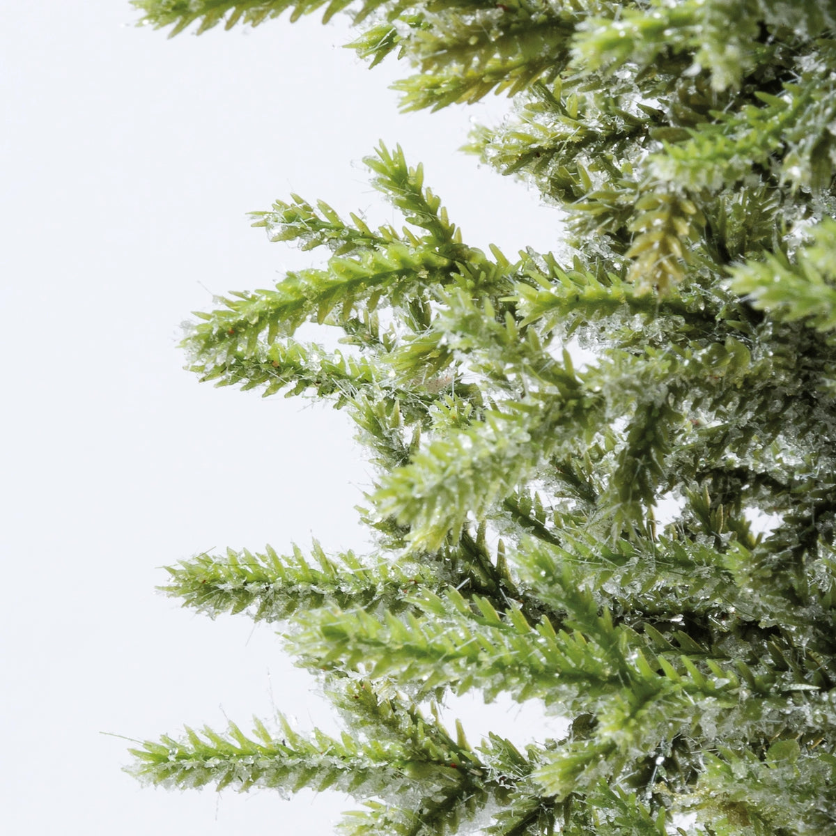 Ice 16" Glittered Bristle Christmas Tree with Flower Pot Base