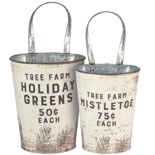Tree Farm Holiday Greens Wall Bucket – Christmas Collection