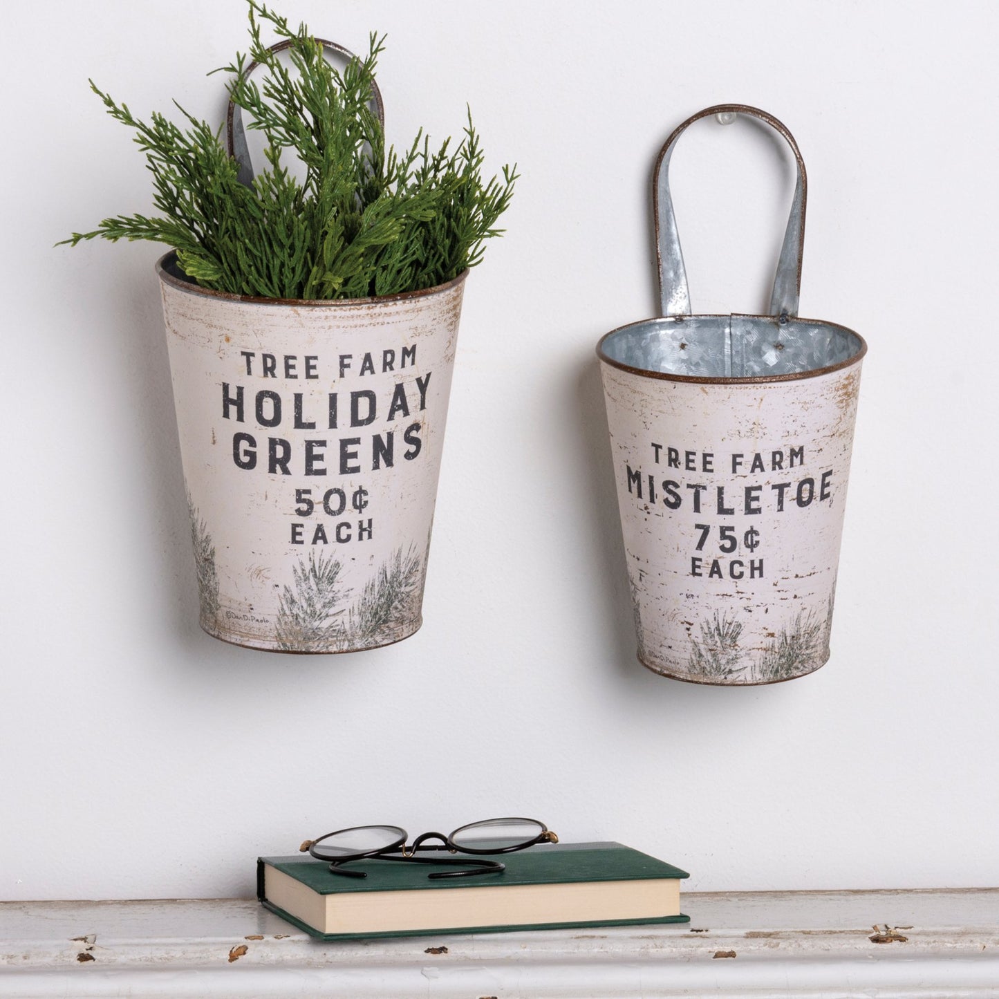 Tree Farm Holiday Greens Wall Bucket – Christmas Collection