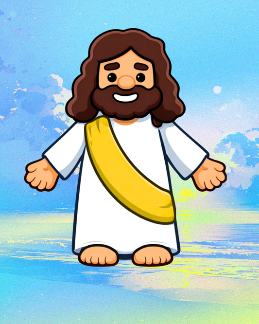 Sticker WaterProof -  Jesus – 3.5" - Yellow