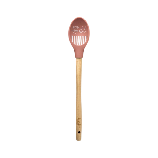 Krumbs Kitchen® Farmhouse Silicone Spoon - Pink Bon Appetit
