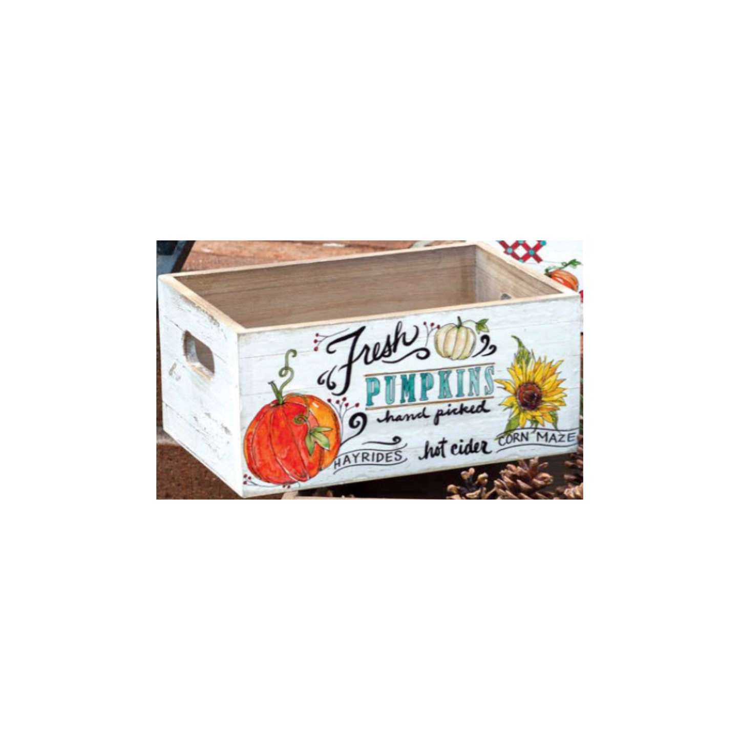 Wooden Storage Box – Small: 10"W x 7"D x 4.5"H