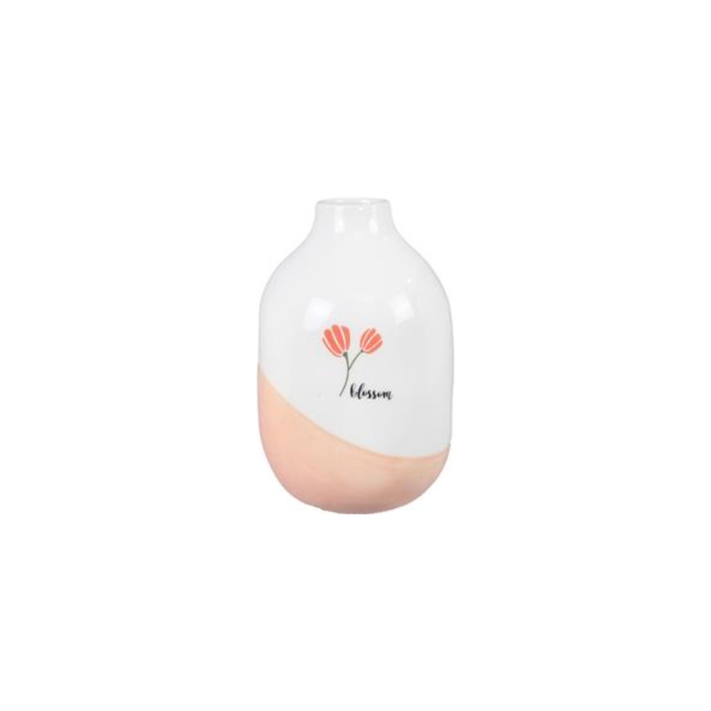 Blossom Peach Floral Ceramic Vase