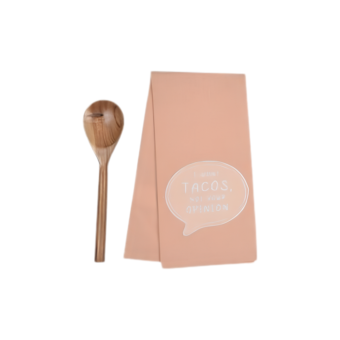 Embroidered Tea Towel with Wood Spoon Set – I want Tacos, Not your Opinion