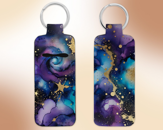 Galaxy Chapstick / Lip Balm Keychain