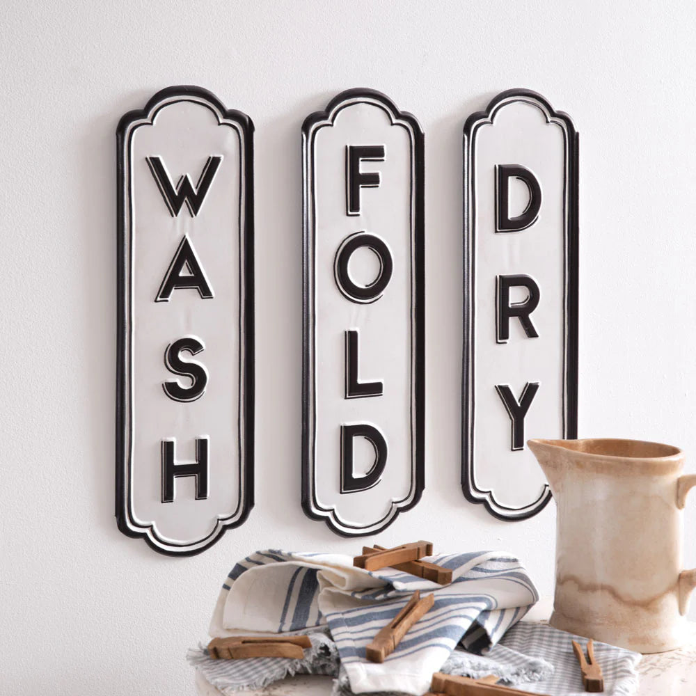 Wash • Dry • Fold Wall Art Set