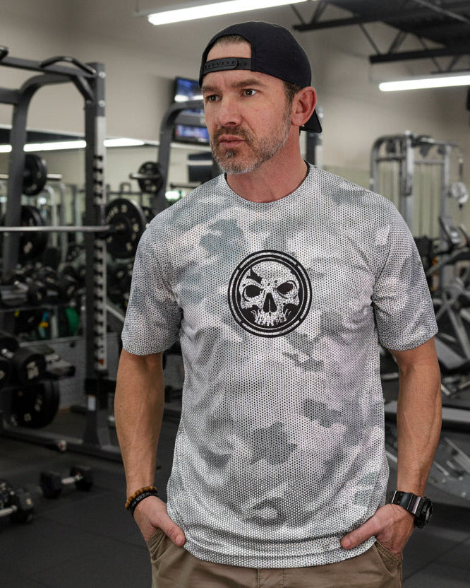 Classic Logo Camo-Hex  Premium Performance Tee