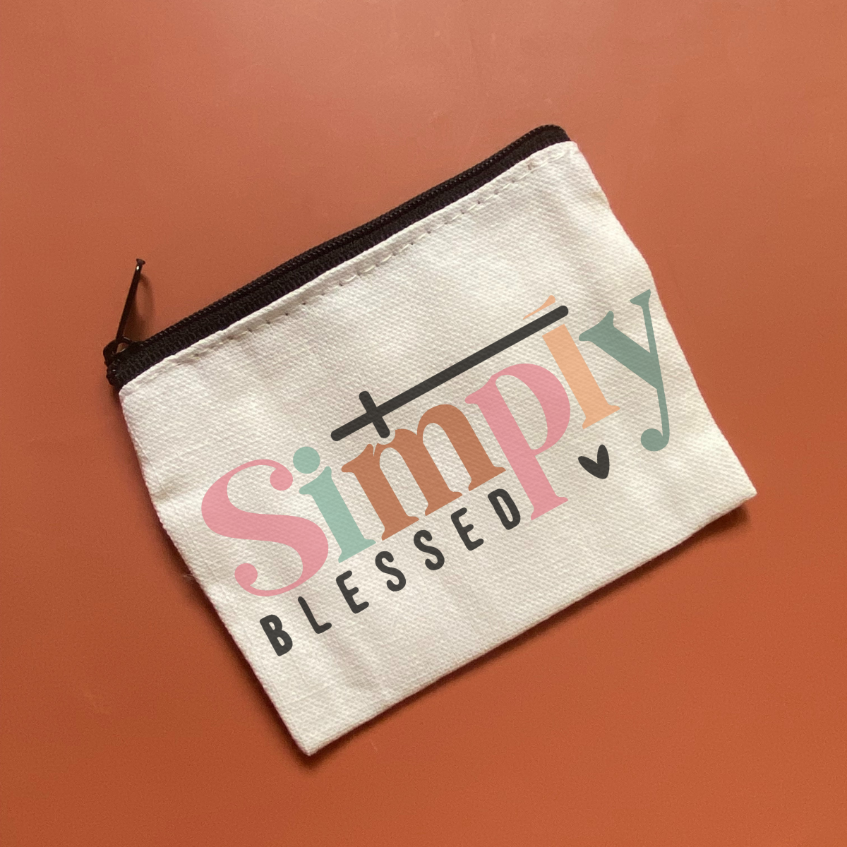 Zipper Canvas Bag - Simply Blessed