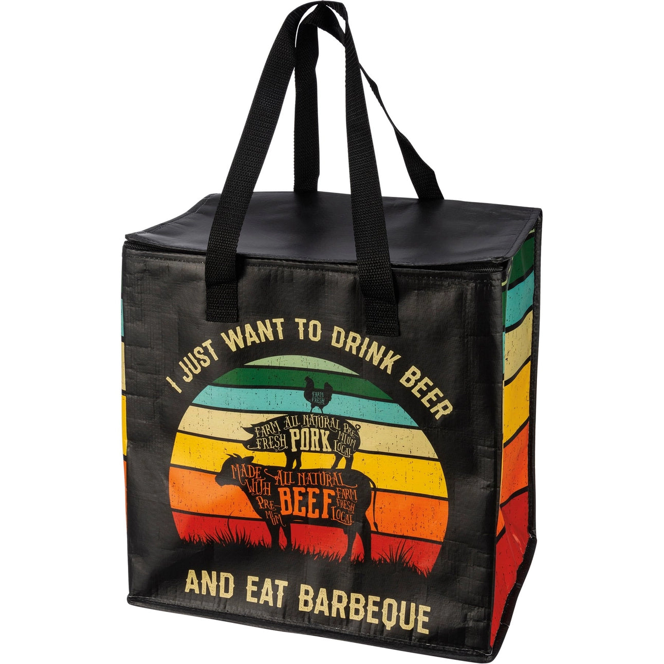 I Just Want To Drink Beer and Eat Barbeque Insulated Tote