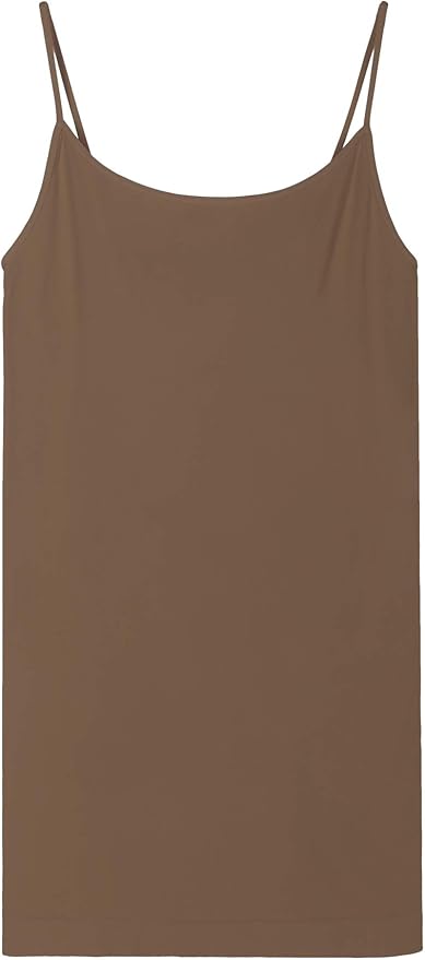 Women Seamless Basic Camisole - Brown