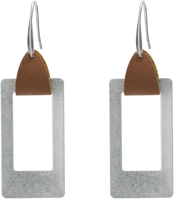 Minimalist Leather Geometric  Irregular Square