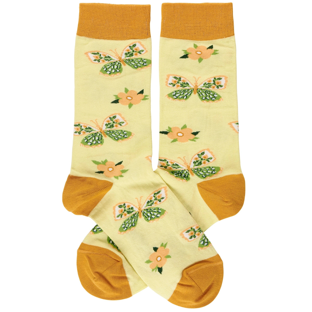 Yellow Butterfly Socks