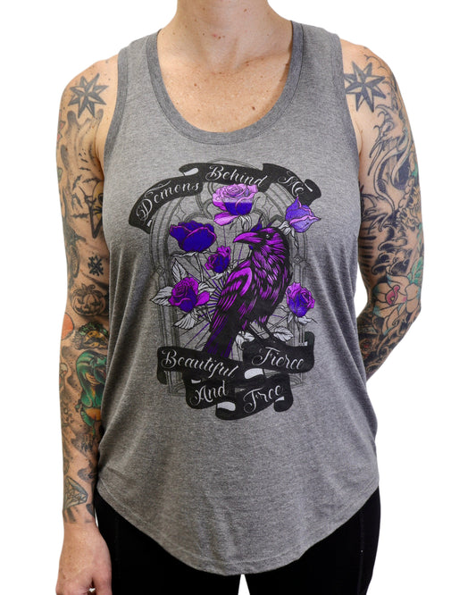 "Raven" Triblend Racerback Tank