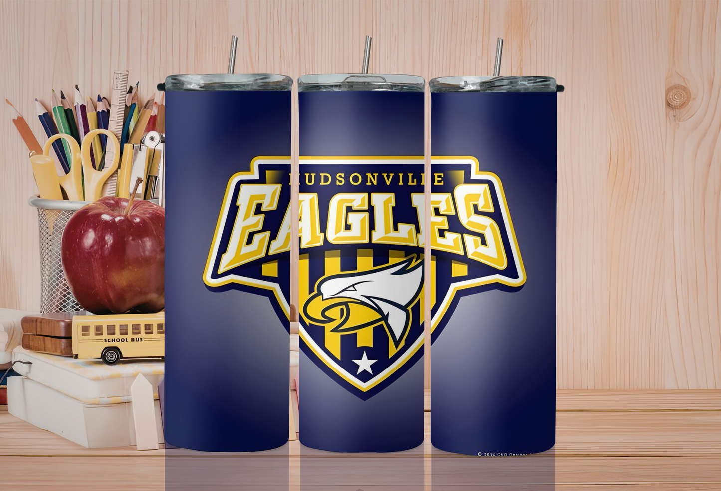 20 oz Skinny Tumbler - Hudsonville Eagles Banner