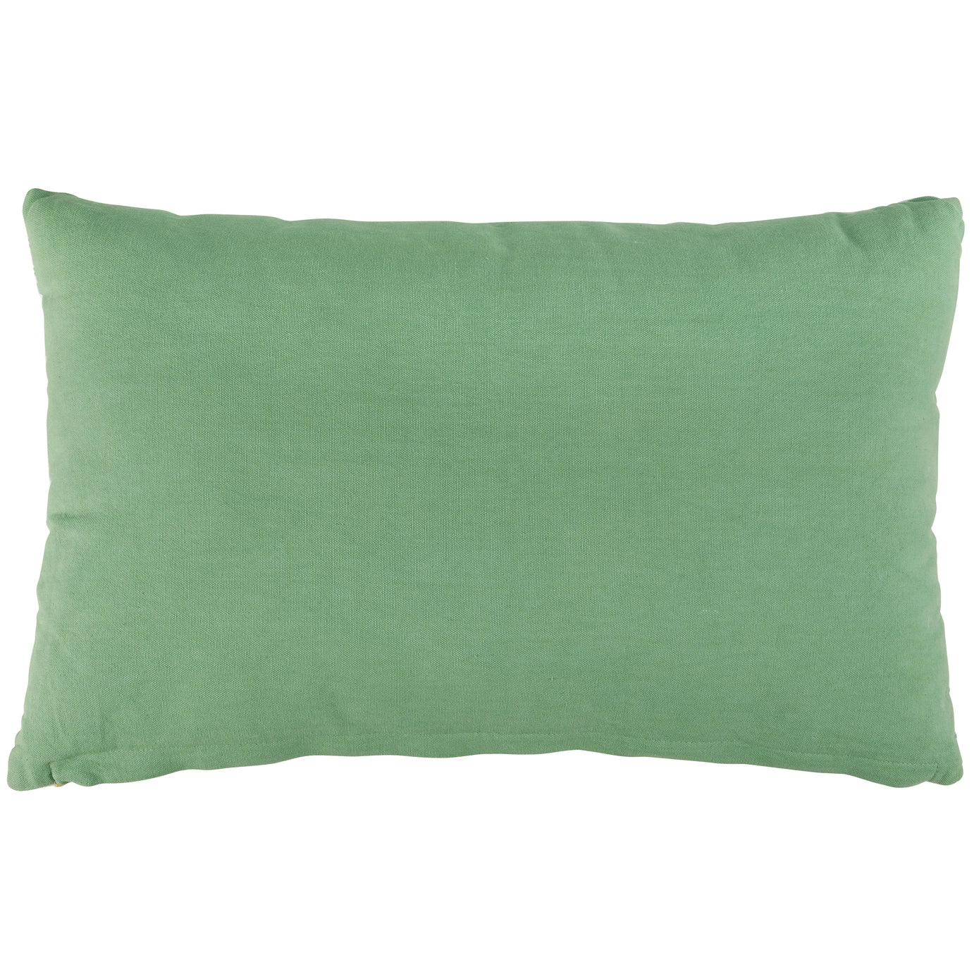Green Beaded Floral Pillow