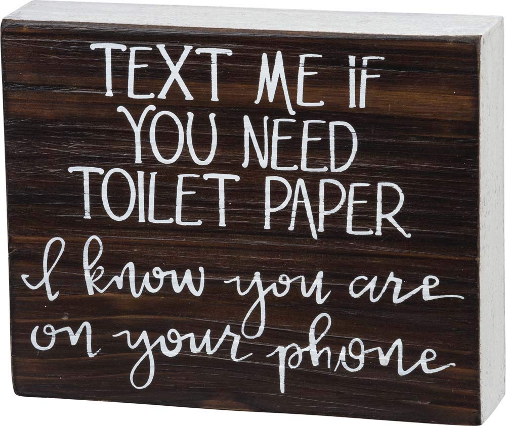 On Your Phone - Box Sign