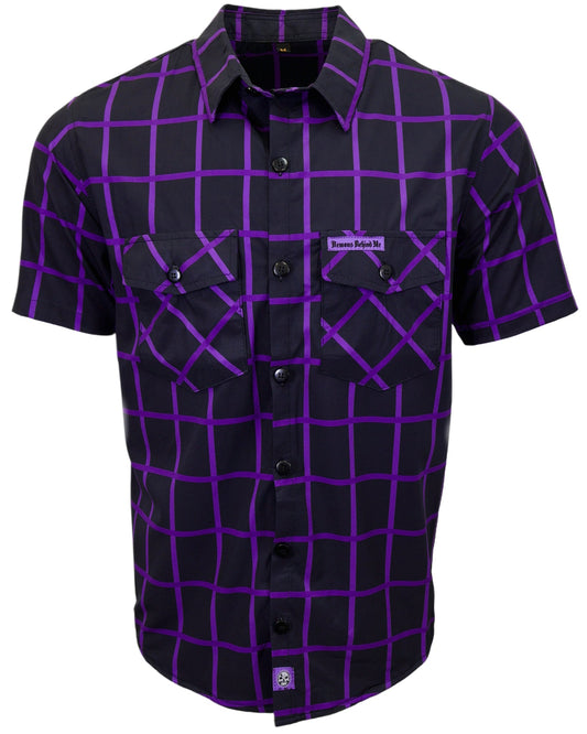 "Raven" Light-Weight 4-Way Stretch Button Up