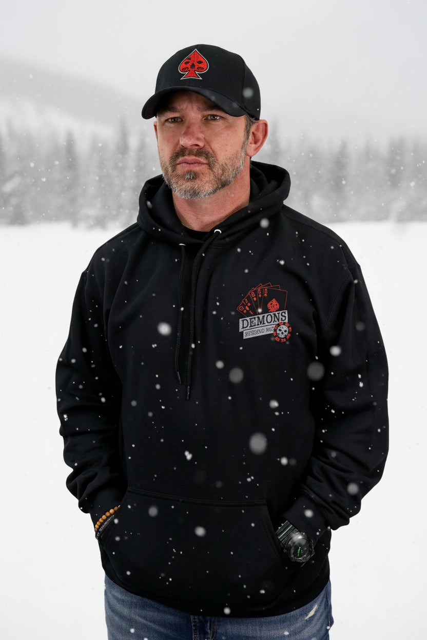 The "Gambler" Black Premium Hoodie w/3D Puff Printing
