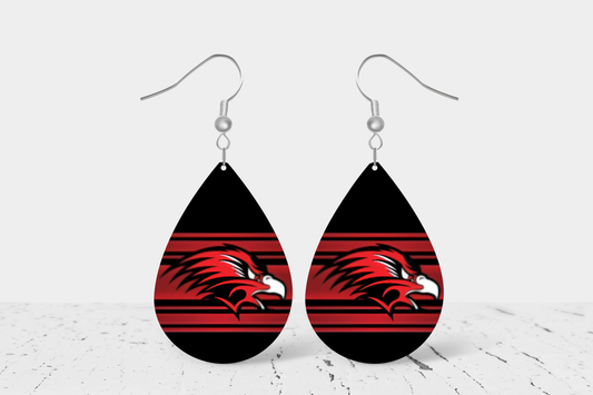 Teardrop Earrings - School Spirit - Allendale Falcons (1)