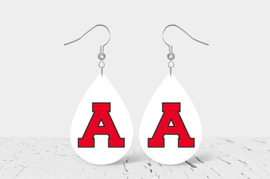 Teardrop Earrings - School Spirit - Allendale Falcons (3)