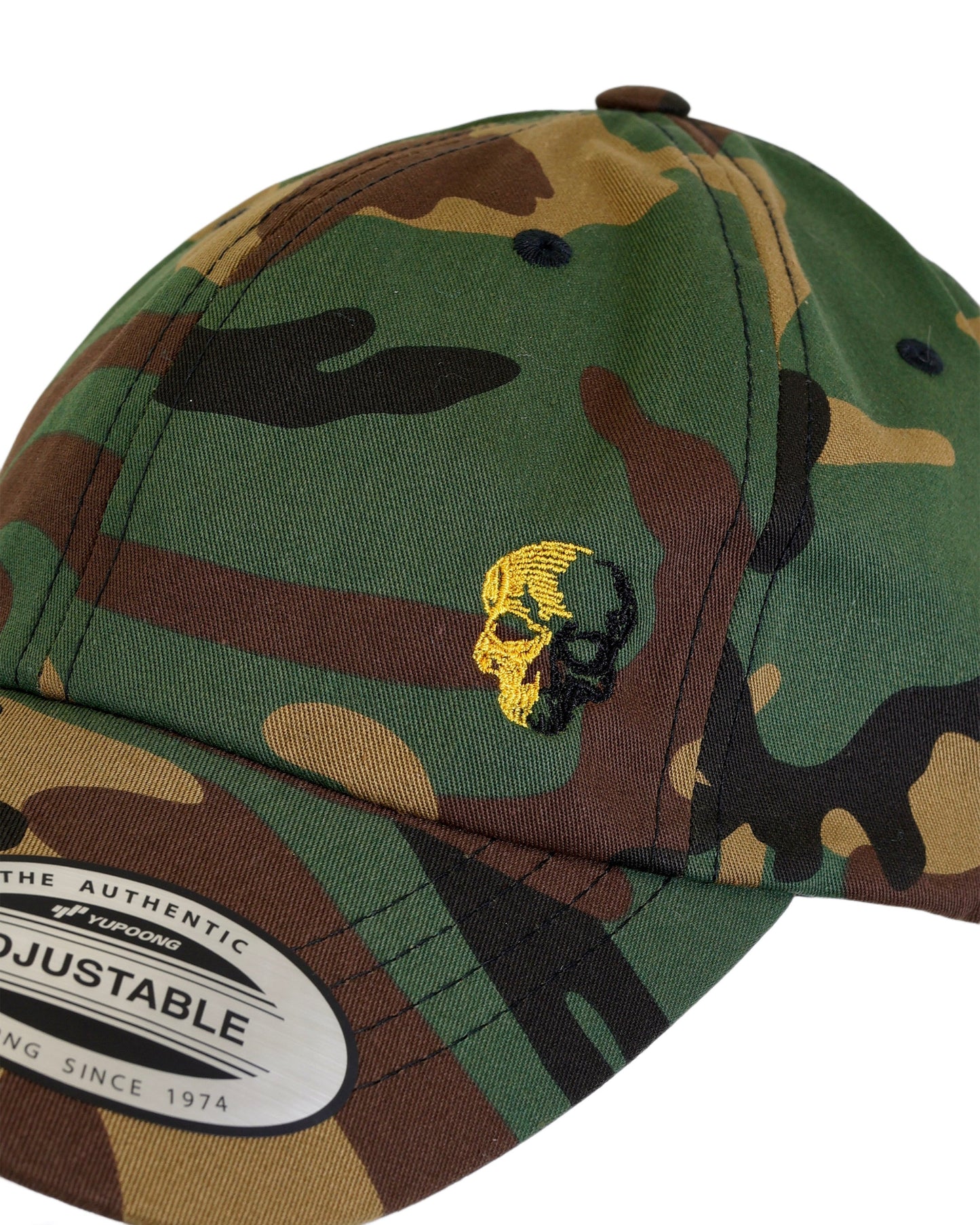 LIMITED EDITION Small Two-Tone Skull Embroidered Adjustable Cap