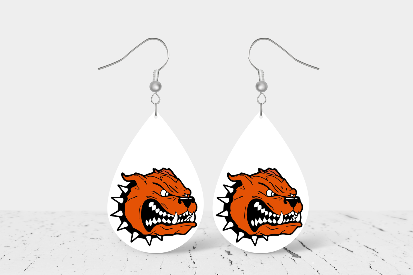 Teardrop Earrings - School Spirit - Byron Center Bulldogs (1)