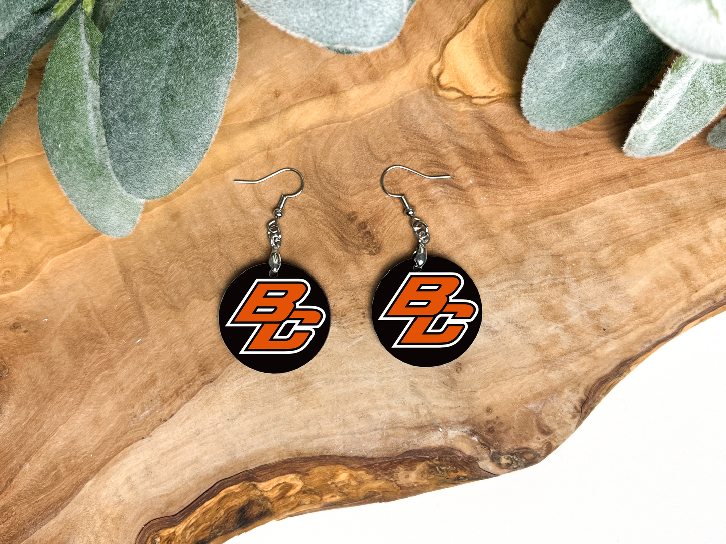 Round Earrings – School Spirit – Byron Center Bulldogs (2)