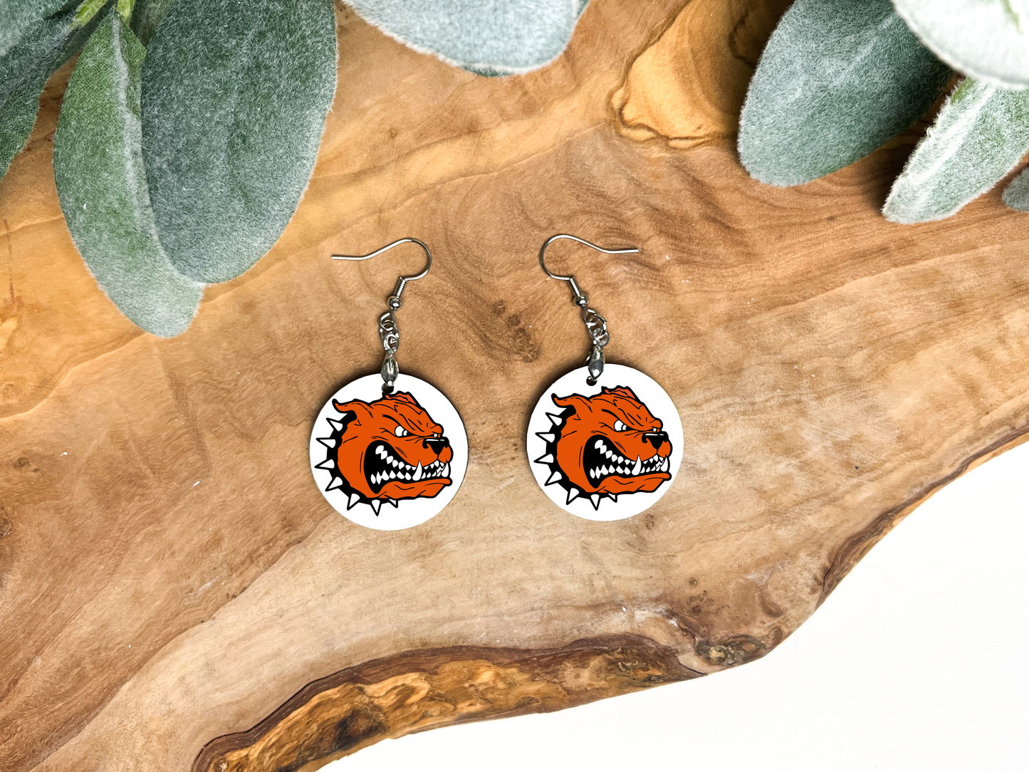 Round Earrings – School Spirit – Byron Center Bulldogs (3)