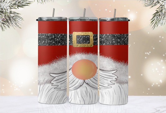 20 oz Skinny Tumbler - Christmas - Gnome Santa