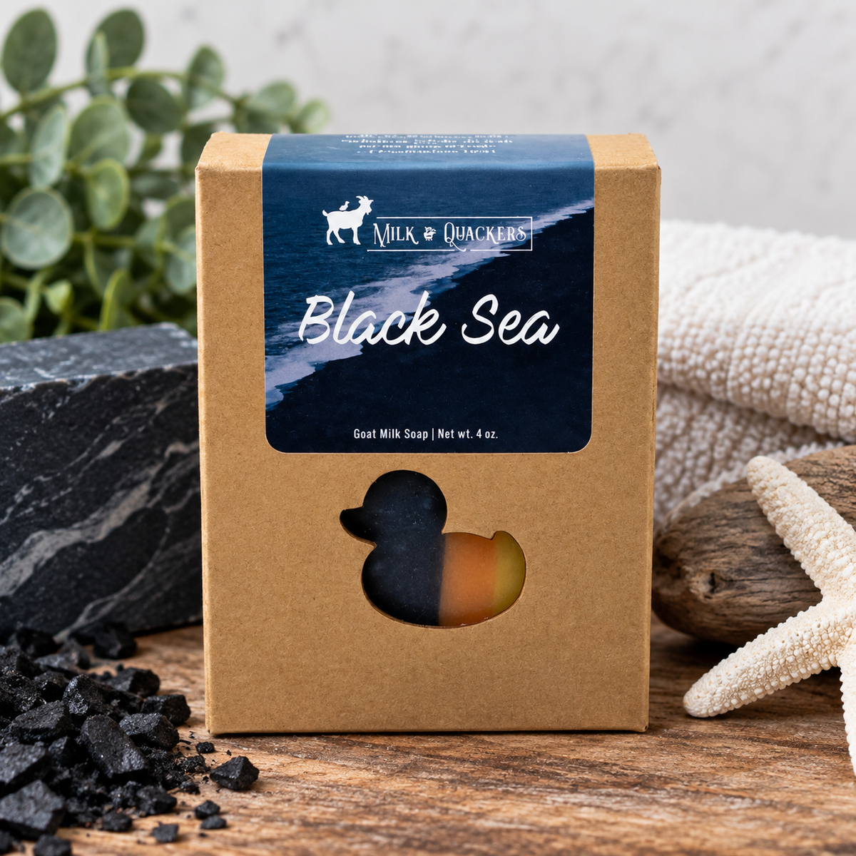 Black Sea Goat Milk Soap – 4 oz | Milk & Quackers