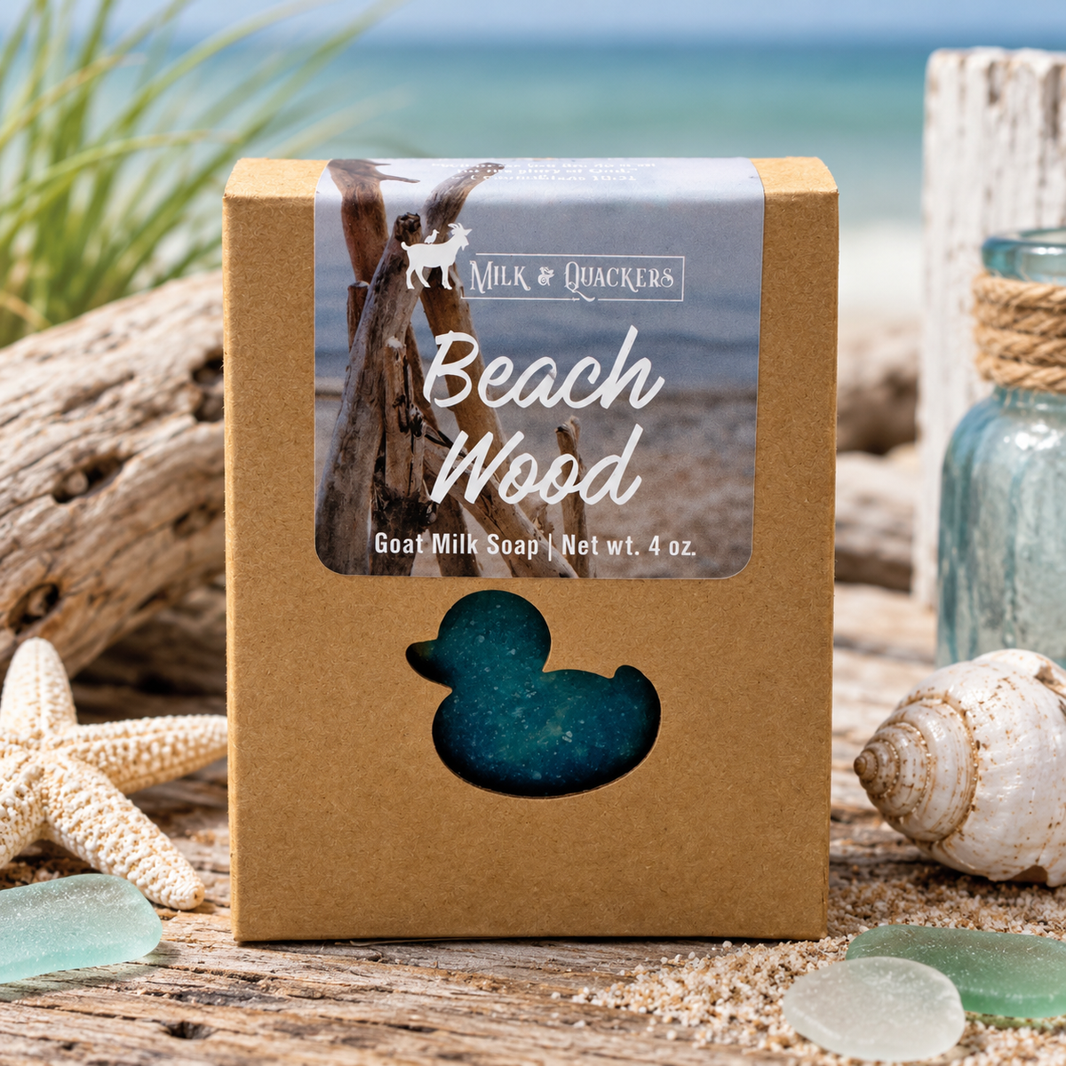 Beach Wood Goat Milk Soap – 4 oz | Milk & Quackers