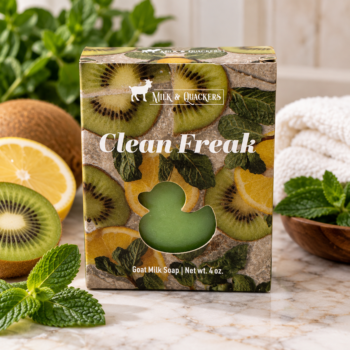 Clean Freak Goat Milk Soap – 4 oz | Milk & Quackers