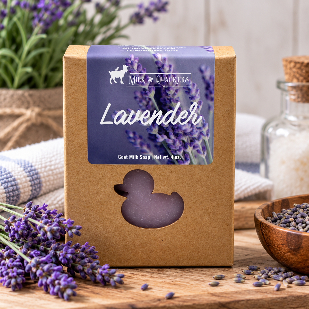 Lavender Goat Milk Soap – 4 oz | Milk & Quackers