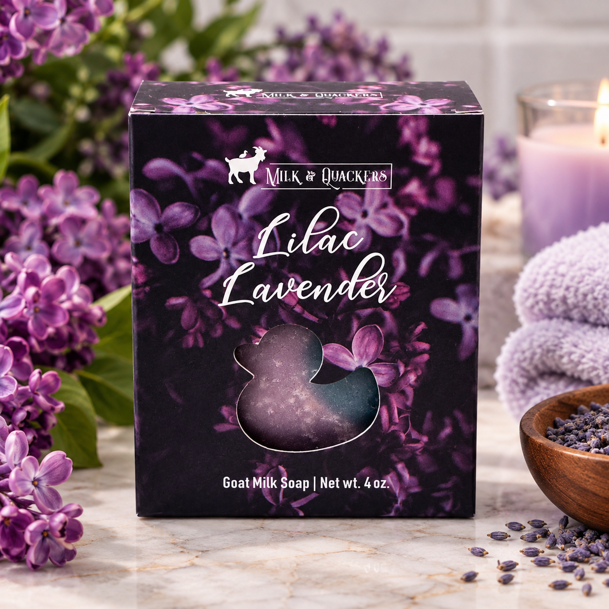 Lilac Lavender Goat Milk Soap – 4 oz | Milk & Quackers