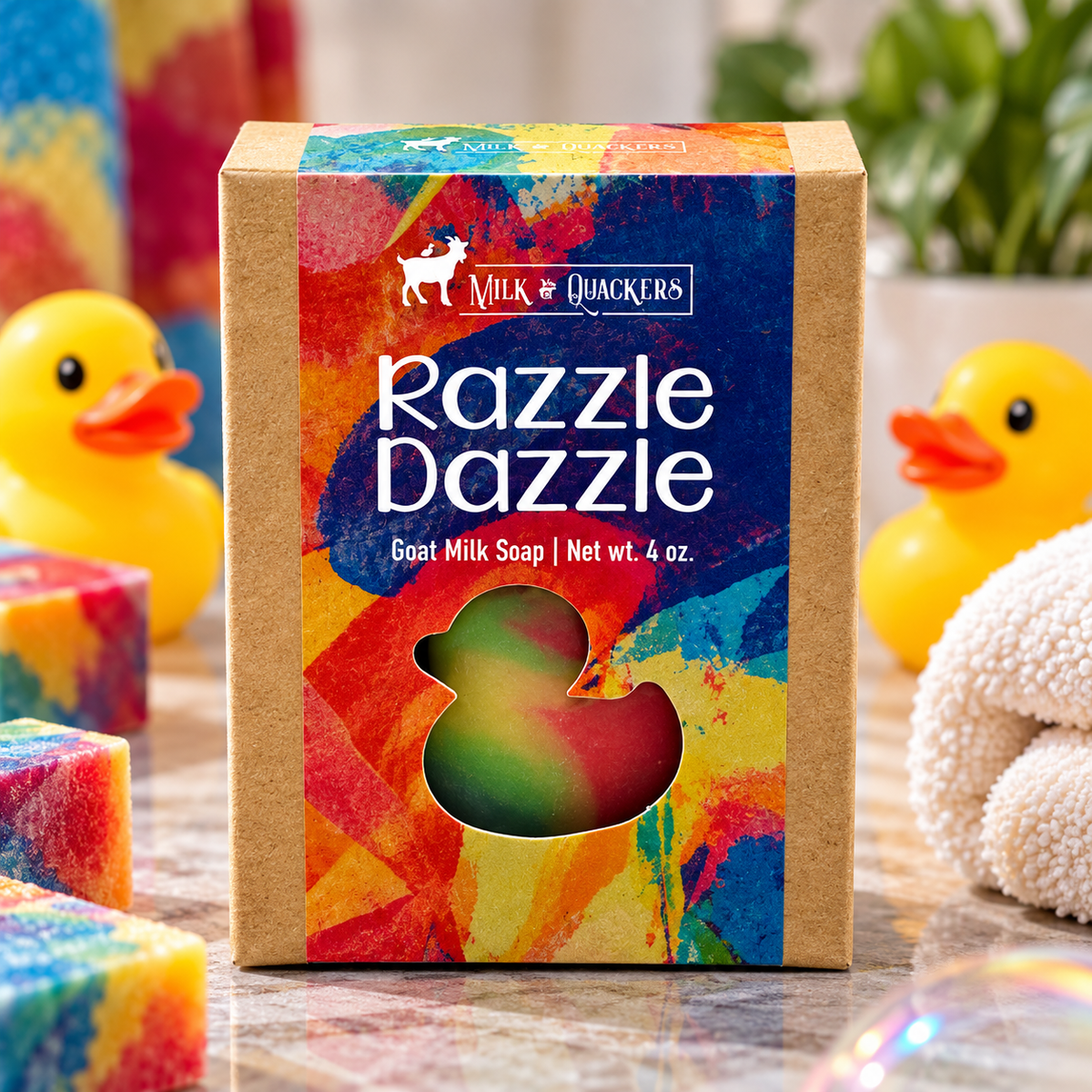 Razzle Dazzle Goat Milk Soap – 4 oz | Milk & Quackers