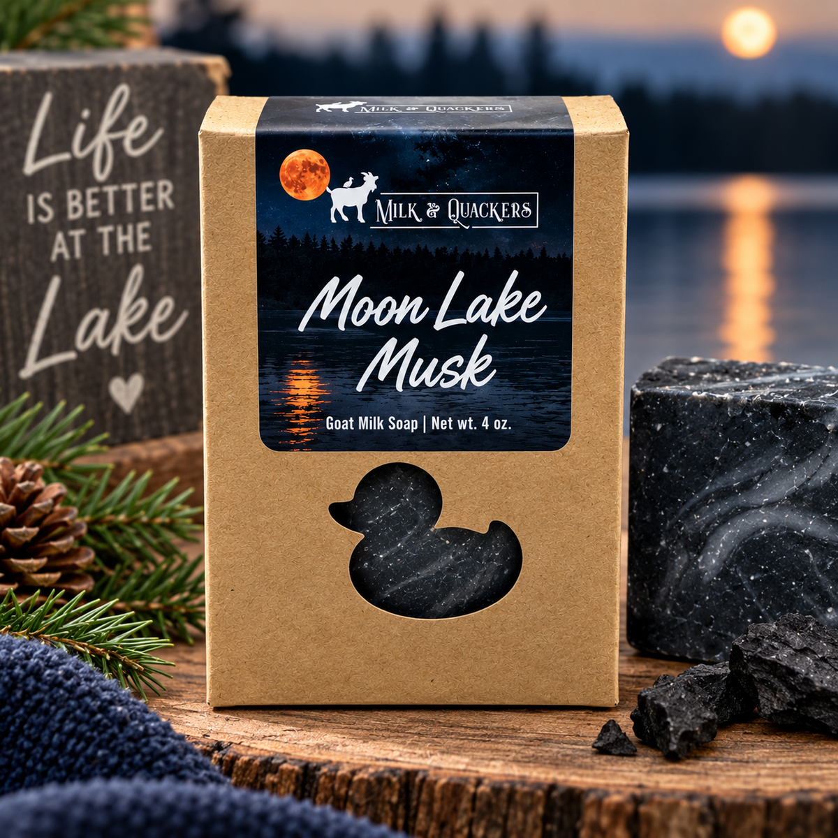 Moon Lake Musk Goat Milk Soap – 4 oz| Milk & Quackers